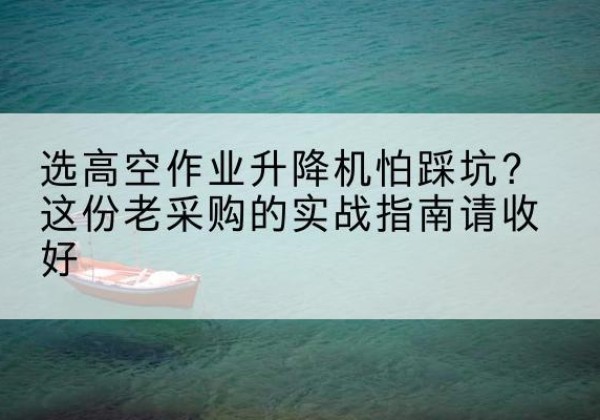 阿图什高空作业升降机厂家推荐-选高空作业升降机怕踩坑？这份老采购的实战指南请收好